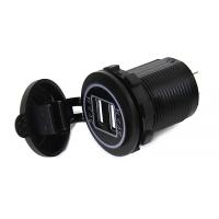 Панель с двойным USB разъемом (5В\4.2А (2.1А+2.1А) и красной подсветкой NEKEKE DS2013-H-4.2A-R от прозводителя NEKEKE