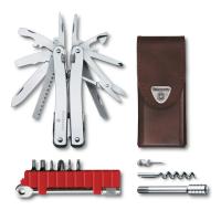 Мультитул Victorinox SwissTool Spirit X Plus Ratchet, 105 мм, 36 функций, кожаный чехол 3.0236.L от прозводителя Victorinox
