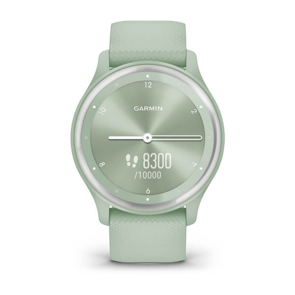 Garmin Vivomove Sport - 40 мм | Cool Mint Case and Silicone Band with Silver Accents