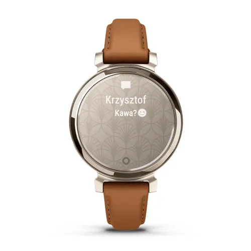 Garmin Lily 2 Classic - Lily 2 Classic | Cream Gold with Tan Leather Band