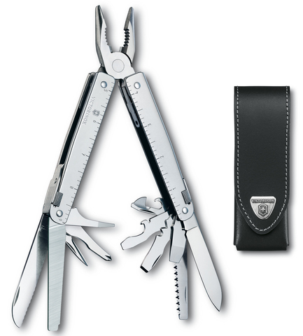 Мультитул Victorinox SwissTool 23, 115 мм, 27 функций, кожаный чехол 3.0323.L от прозводителя Victorinox