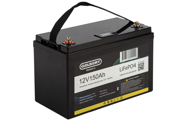 Аккумуляторная батарея литиевая Gelbert LiFePO4 (12V/150Ah/150А) [6-EVF-150] Bluetooth 178 от прозводителя Gelbert