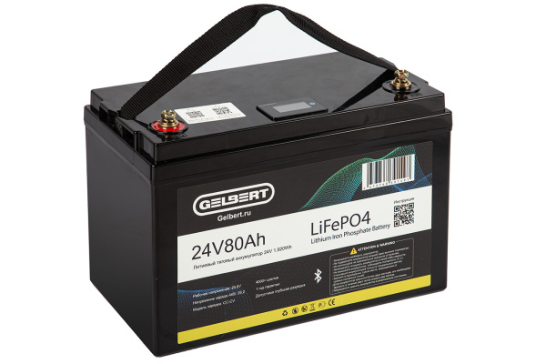 Аккумуляторная батарея литиевая Gelbert LiFePO4 (24V/80Ah/100A) Bluetooth 183 от прозводителя Gelbert