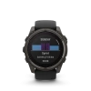 Garmin Fenix 8 - 51 мм SOLAR | SAPPHIRE | Carbon grey DLC titanium with Black/pebble grey silicone band