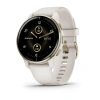 Garmin Venu 2 Plus - 43 мм Премиум-функции | Cream Gold Stainless Steel Bezel With Ivory Case And Silicone Band