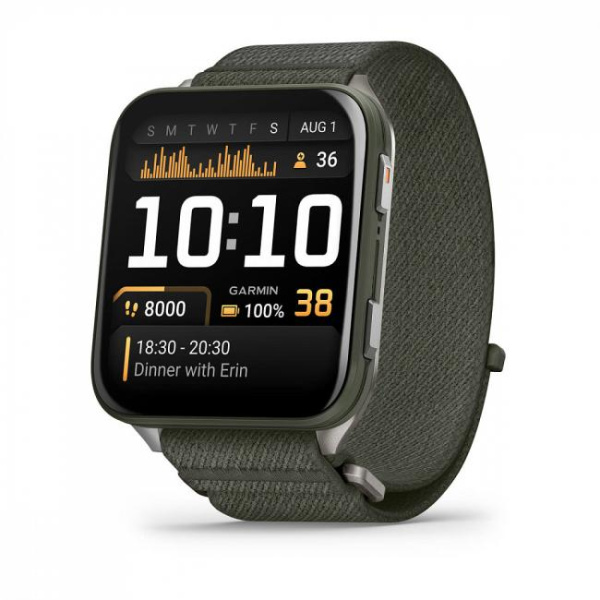 GARMIN  Venu X1 Moss with Titanium Caseback and Moss ComfortFit Nylon Band 010-02980-01 010-02980-01 от прозводителя Garmin