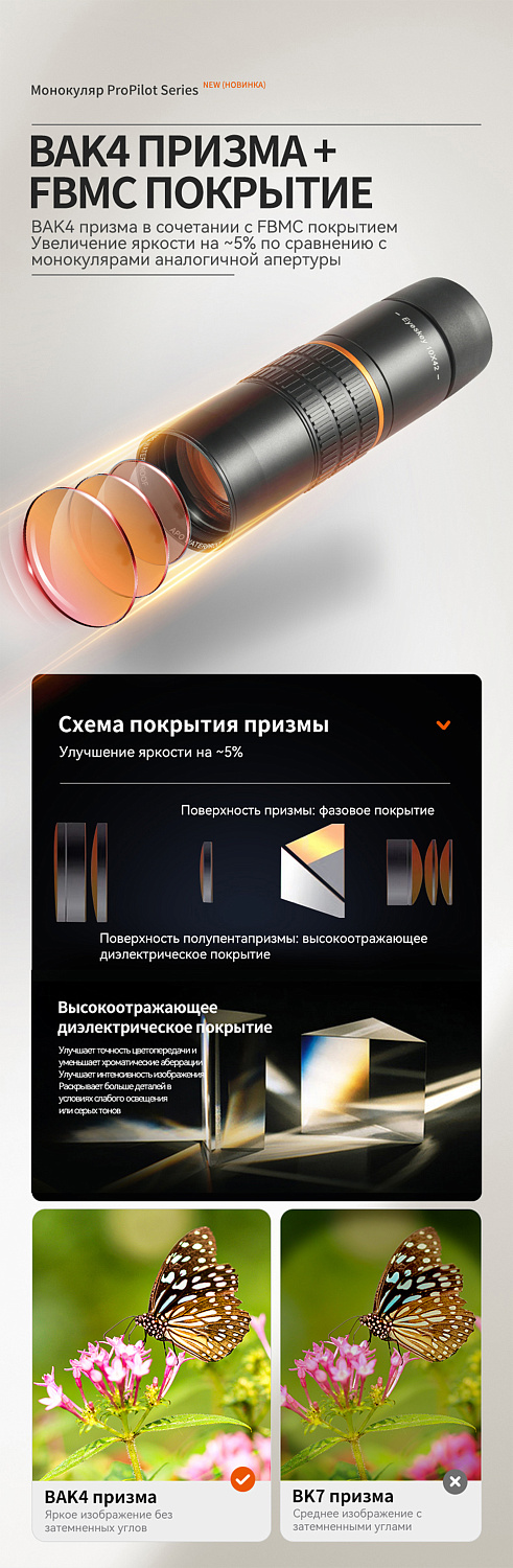 Монокуляр Eyeskey ProPilot APO EM - 10x42