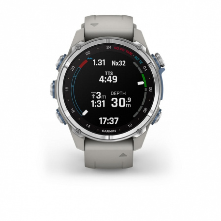 Garmin Descent Mk3 - 43 мм | steel/grey silicone band