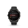 Garmin Fenix 8 - 47 мм AMOLED | SAPPHIRE | Carbon grey DLC titanium with Black/pebble grey silicone band
