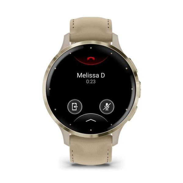GARMIN VENU 3S Soft gold stainless steel bezel with French grey case and leather band 010-02785-55 010-02785-55 от прозводителя Garmin