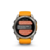 Garmin Fenix 8 - 51 мм AMOLED | SAPPHIRE | Titanium with Spark orange/graphite silicone band