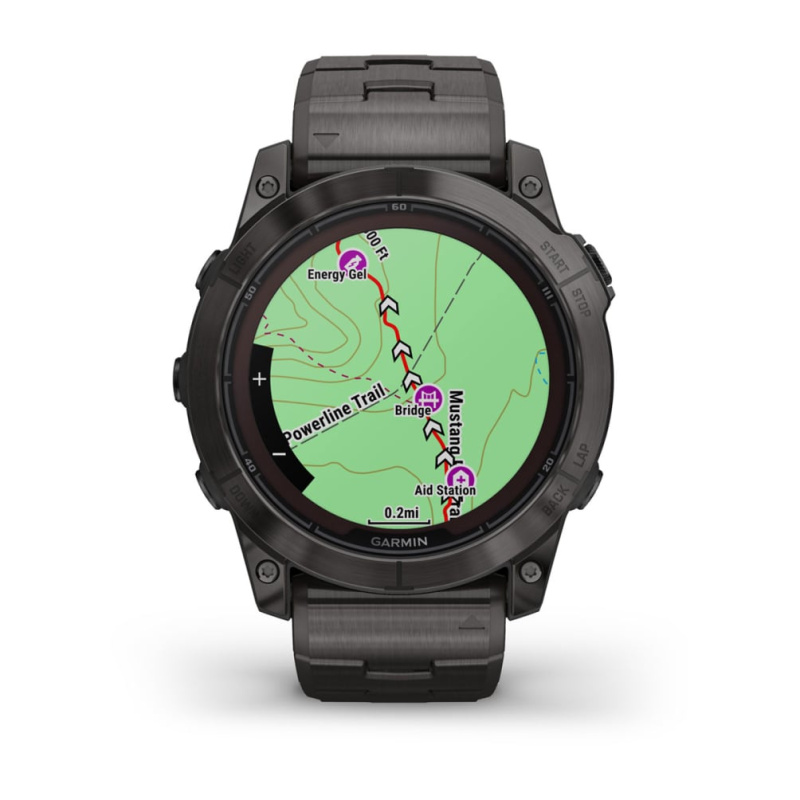 Garmin Fenix 7x Pro - 51 мм SOLAR | SAPPHIRE | Carbon Gray DLC Titanium with Vented Titanium Bracelet