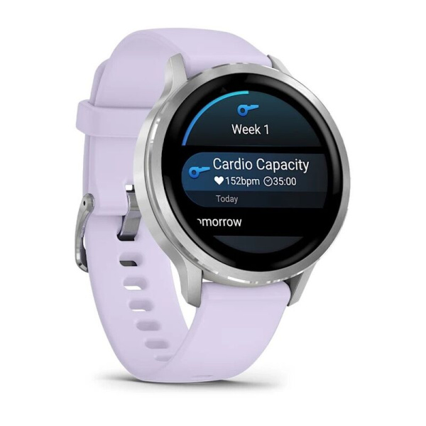 GARMIN VENU 4 – 41 mm Silver with Periwinkle Silicone Band 010-03013-01 010-03013-01 от прозводителя Garmin