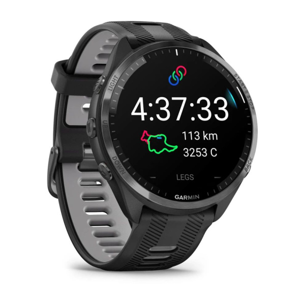 Garmin Forerunner 965 черные, темно-серый DLC титановый безель, с черным ремешком 010-02809-80 от прозводителя Garmin