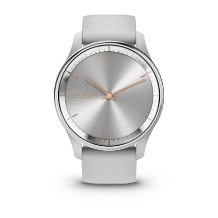 Garmin Vivomove Trend - 40 мм | Silver Stainless Steel Bezel with Mist Grey Case and Silicone Band