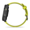 Garmin Forerunner 965 - | Carbon Grey DLC Titanium Bezel with Black Case and Amp Yellow/Black Silicone Band