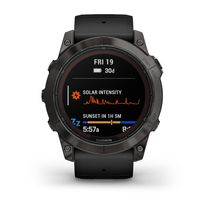 Garmin Fenix 7x Pro - 51 мм SOLAR | SAPPHIRE | Carbon Grey DLC Titanium with Black Band