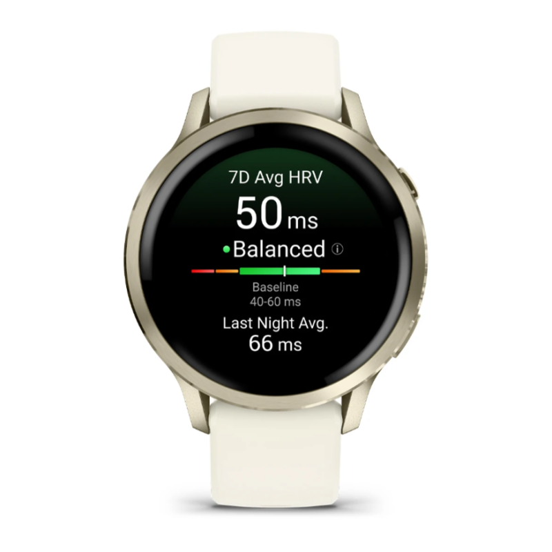 Garmin Venu 4 - 41 мм | Lunar Gold with Bone Silicone Band