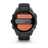 Garmin Fenix 8 - 47 мм AMOLED | SAPPHIRE | Carbon grey DLC titanium with Black/pebble grey silicone band