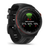 Garmin Approach S70 - 47 мм | Black/Red Ceramic Bezel with Black Silicone Band